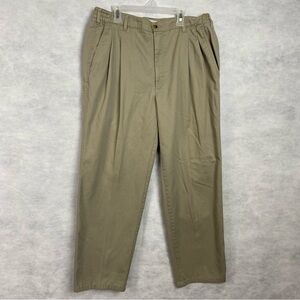 Vintage Puritan Men Khaki Dress Pants Pleated Sz 36x28.5 Trousers 80s 90s Slacks